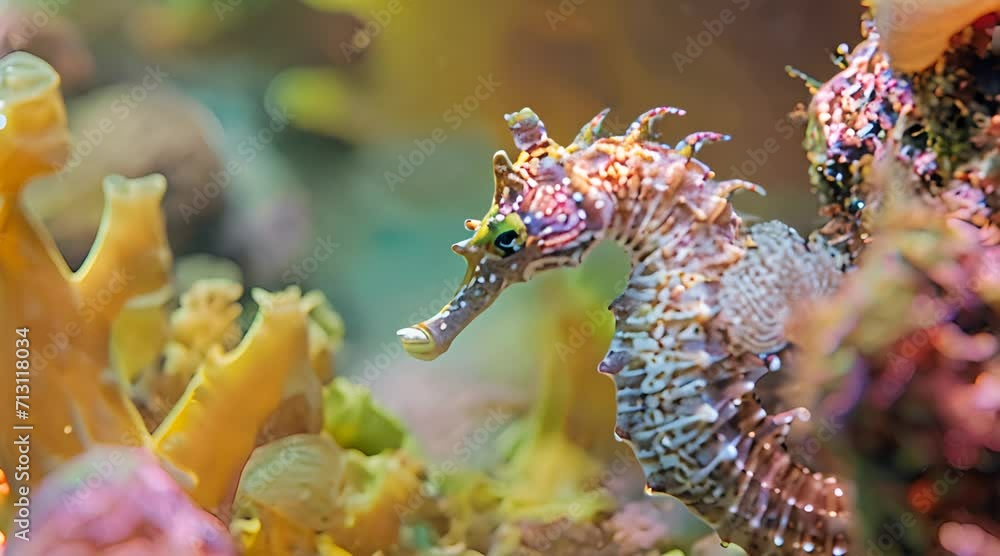 Wall mural seahorse in the water swimming