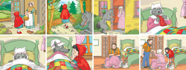 The tale of Little Red Riding Hood.