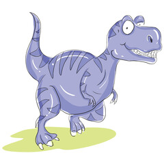 An ancient dinosaur drawing. T-rex.