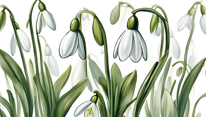 The symbolism of snowdrop flowers