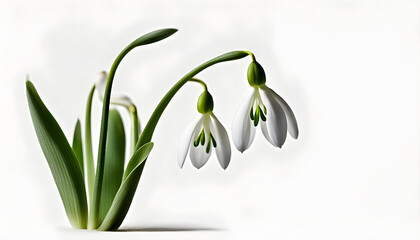 The symbolism of snowdrop flowers