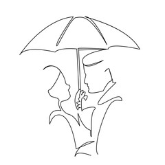lovers under an umbrella