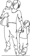 mother with two children