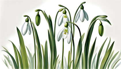 The symbolism of snowdrop flowers