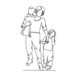 mother with two children