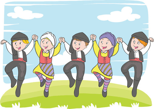 Children playing horon from Turkish culture.