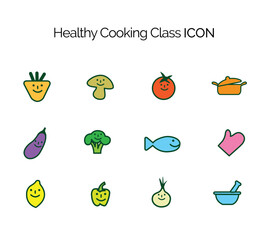 cooking class icon design
