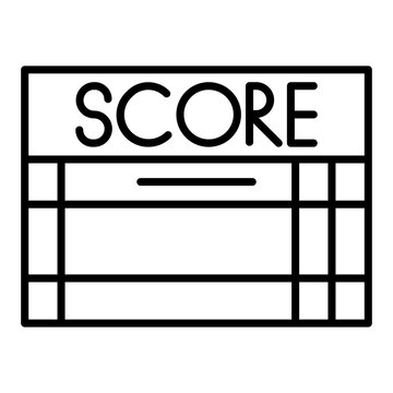 cricket scorecard line icon