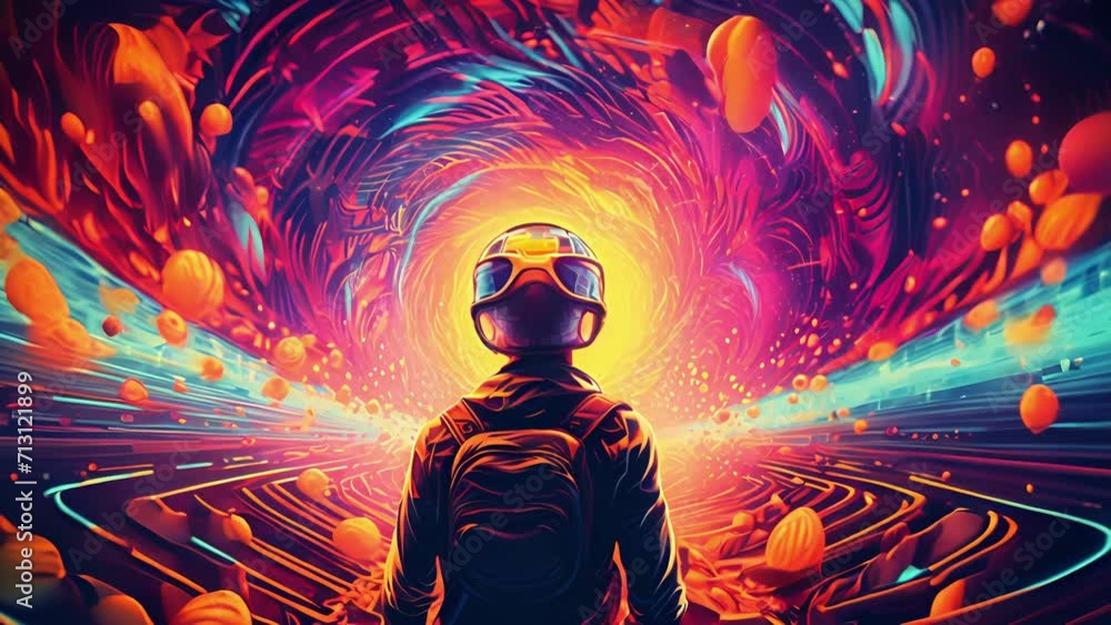 Poster immerse yourself in a psychedelic panorama, where pulsating visuals and hypnotic rhythms collide to 