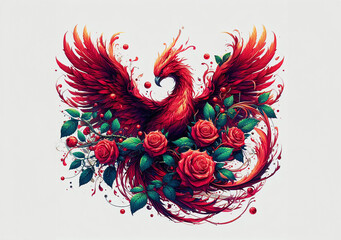 Le Phoenix des fleurs de roses