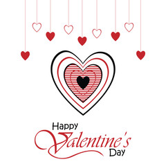 Happy valentines day. Vector banner, greeting card, flayer, poster,  with text Happy valentines day