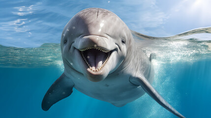 The dolphin with a happy face