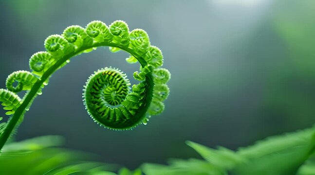 close up of fern leaf