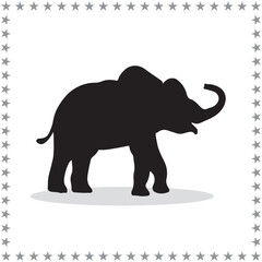 Elephant Silhouette, cute Elephant Vector Silhouette, Cute Elephant cartoon Silhouette, Elephant vector Silhouette, Elephant icon Silhouette, Elephant vector																									