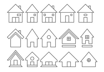 House icon set, home page icon button