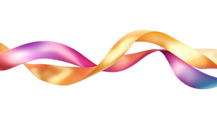 gradient ribbon with dynamic form isolated on transparent background
