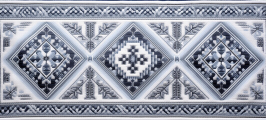 Pattern for embroidery ornament in gray, generative AI