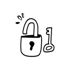Padlock doodle