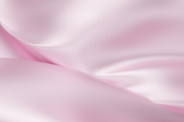 Wedding pink fabric silk luxury smooth waving cloth soft background. Abstract wavy satin pastel...