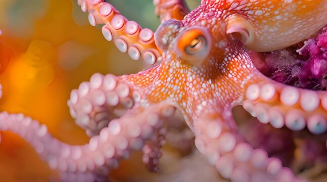 vibrant starfish and fish populate a lively ocean sea