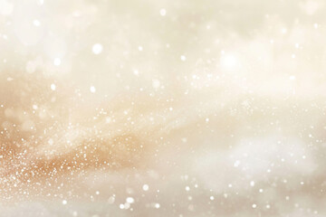 Glimmering golden bokeh on a creamy background, ideal for festive occasions, luxury branding, soft-focus backdrops, or elegant event invitations. Nude gradient.