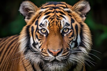 tiger portrait close up wildlife animal