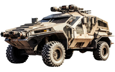 Tactical Armored Vehicle on Transparent background