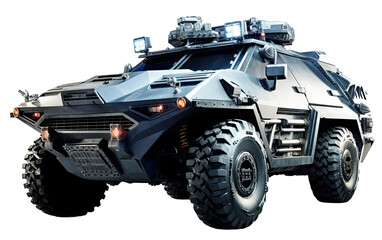 Secure Armored Transport on Transparent background