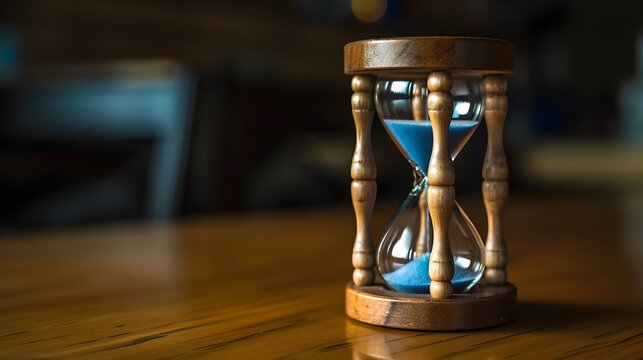 Concept Of Time Running Out With An Hourglass