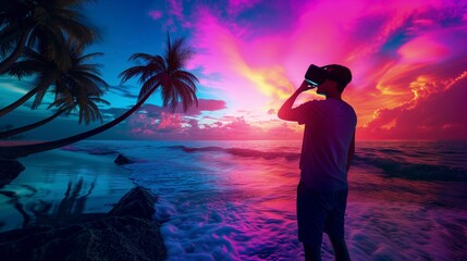 VR Sunset Experience in a Tropical Escape
