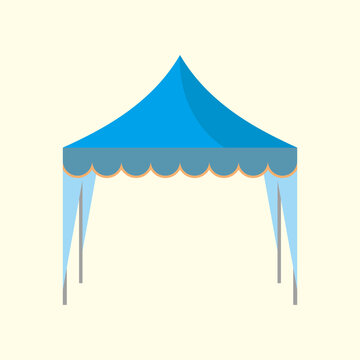 Promotional marketing bazaar sales event canopy tent portable vector illustration