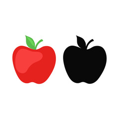 Apple fruit icon. Simple icon on white background