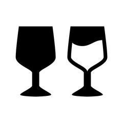 Drinks Icon. glass icon. Flat Water glass, drink symbol vector illustration