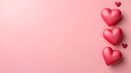 Celebrate Love on Valentine's Day with a Romantic Pink Background, Minimal Design, and Blank Space for Special Message or Pictures. Greeting Card and Display of Affection. Expressing Love moment.