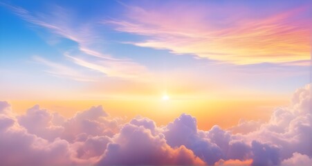 Obraz premium Heavenly sky Sunset clouds abstract