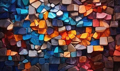 Amazing stone wallpaper made from various colored gravel. Colorful stone texture.