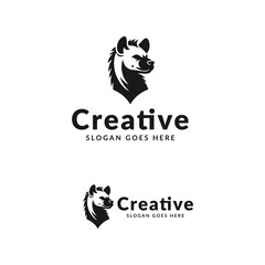 Majestic Stallion Logo Design in Monochrome