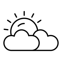 Sunny Achievements line icon