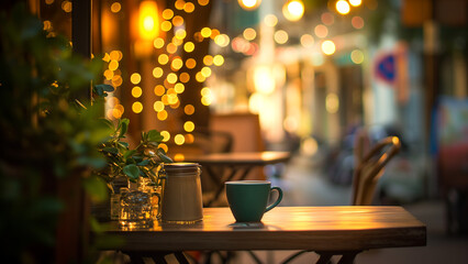 Serene Moments: A Quiet Cafe with Depth and Bokeh