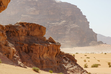 Jordan. Wadi Rum desert is real Mars on Earth and national park in Jordan. Fantastic landscapes...