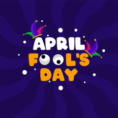 April Fools Day July 1st greeting card. vector illustration