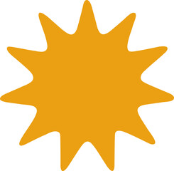 Sun silhouette icon illustration. Sun sign design element.