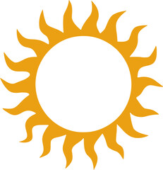Sun silhouette icon illustration. Sun sign design element.