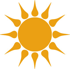 Sun silhouette icon illustration. Sun sign design element.