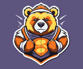 Grizzly bear mascot logo, polar bear head face silhouette logo design icon. bear Mascot logo Design, bear Head design for Logo, Gorilla head mascot icon design, Animal mascot icon Silhouette graphic