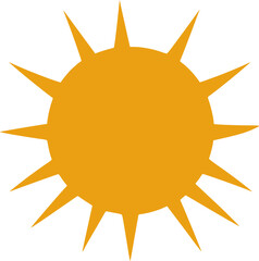 Sun silhouette icon illustration. Sun sign design element.