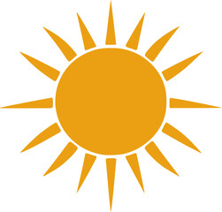 Sun silhouette icon illustration. Sun sign design element.