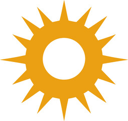 Sun silhouette icon illustration. Sun sign design element.