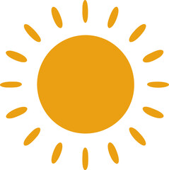 Sun silhouette icon illustration. Sun sign design element.