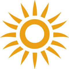 Sun silhouette icon illustration. Sun sign design element.